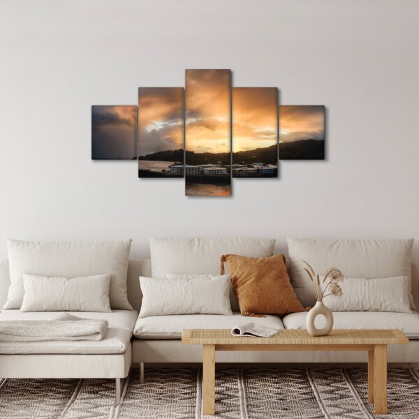 Obraz - pláž se zataženou oblohou (125x70 cm)