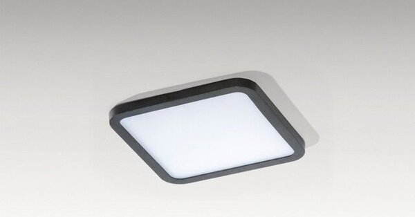 Slim vestavné koupelnové svítidlo LED 12W 1000lm 3000K 14,5cm hranaté IP44, černé