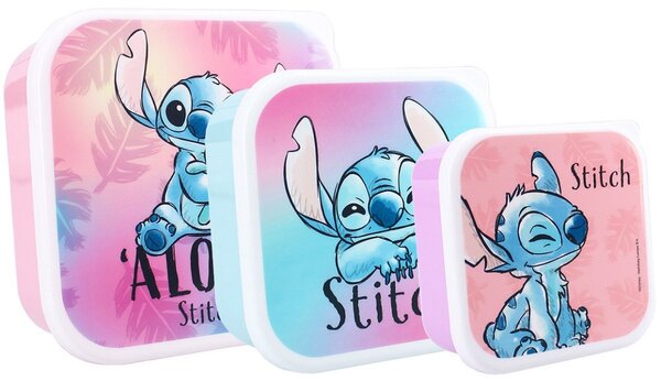 Svačinové boxy Lilo & Stitch - motiv Aloha - sada 3 ks