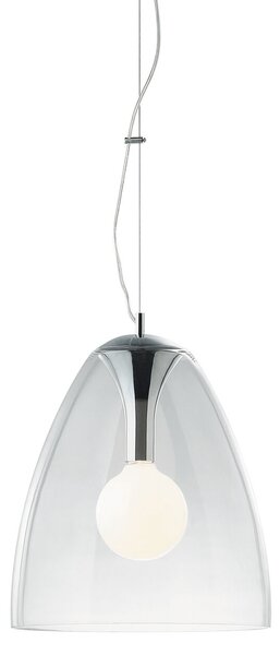 AUDI-20 SP1 závěsné svítidlo 1x E27 LED 8W 900lm 3000K 35cm IP20, transparentní sklo