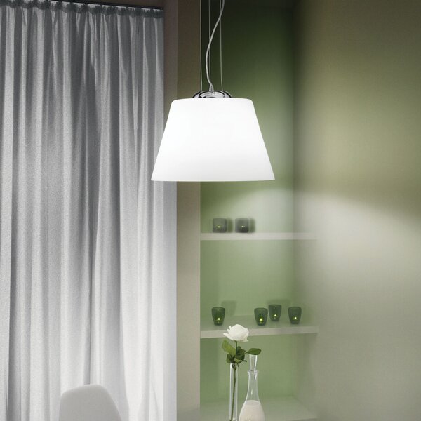 CYLINDER SP1 závěsné svítidlo 1xE27 60W bez zdroje 40,5cm IP20, bílé sklo