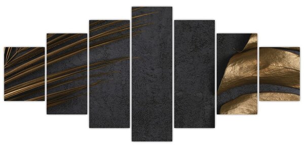 Obraz se zlatými listy (210x100 cm)