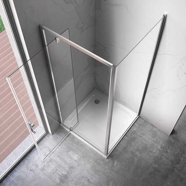 BPS-koupelny Čtvercový sprchový kout ZES KZ04 70x70 chrom/transparent - bez vaničky