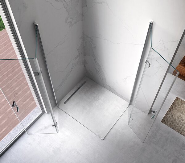 BPS-koupelny Obdélníkový sprchový kout ZES KZ13A 100x90 chrom/transparent - bez vaničky