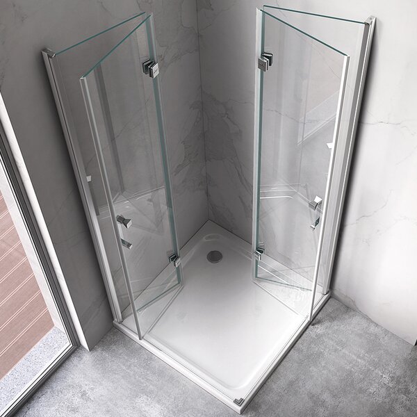 BPS-koupelny Obdélníkový sprchový kout ZES KZ13A 100x90 chrom/transparent - bez vaničky