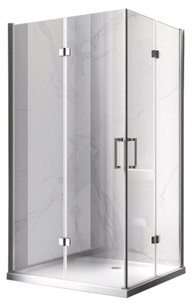 BPS-koupelny Obdélníkový sprchový kout ZES KZ13A 100x90 chrom/transparent - bez vaničky