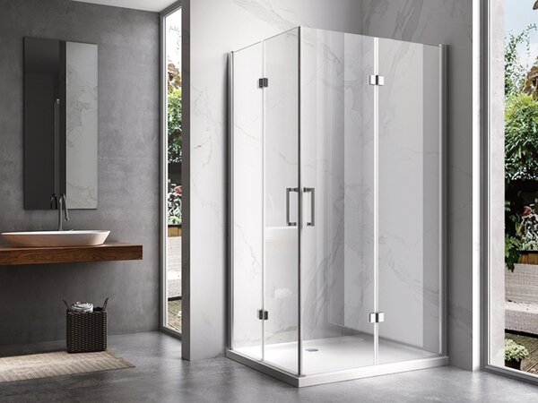 BPS-koupelny Obdélníkový sprchový kout ZES KZ13A 100x90 chrom/transparent - bez vaničky