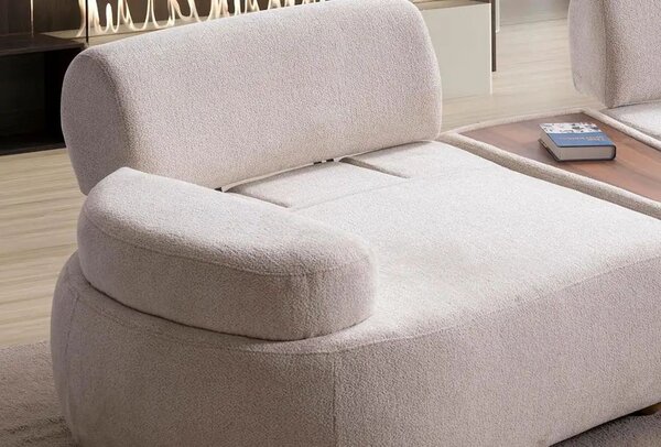 Rohová sedací souprava Rion (krémová). Akce -25%