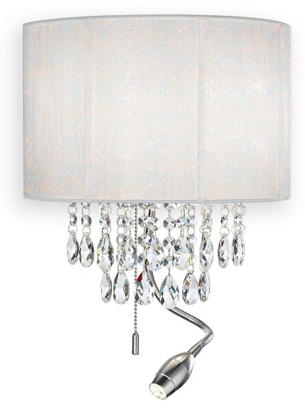 OPERA AP3 nástěnné svítidlo 1x LED 1W 45lm 3000K + 2x E14 40W bez zdroje 30cm IP20, bílé