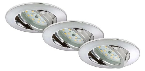 Briloner 7209-038 - SADA 3x LED Koupelnové podhledové svítidlo LED/5W/230V IP23