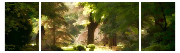 Obraz parku (170x50 cm)