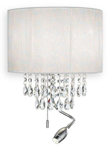 OPERA AP3 nástěnné svítidlo 1x LED 1W 45lm 3000K + 2x E14 40W bez zdroje 30cm IP20, bílé
