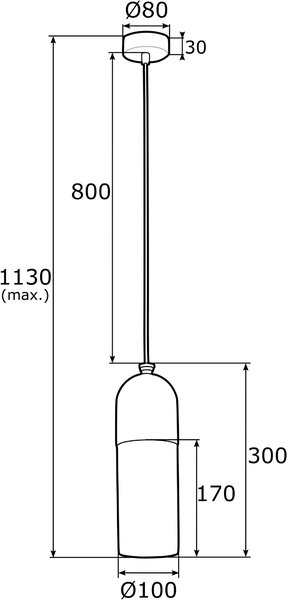 Argon Burgos závěsné svítidlo 1x15 W mosaz-opálová 4212