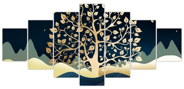 Obraz zlatého stromu (210x100 cm)