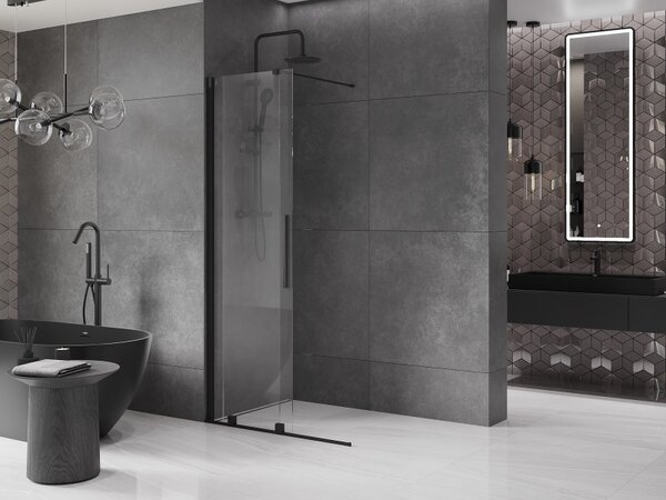 Mexen Velar, posuvné dveře typu Walk-in 70x200 cm, 8mm čiré sklo, černá matná, 871-070-000-03-70
