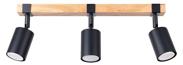 Sollux SL.1345 - Bodové svítidlo FAGER 3xGU10/10W/230V černá