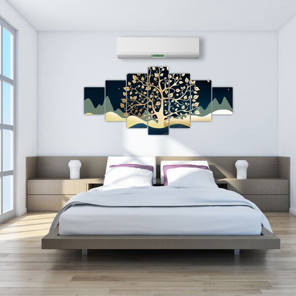 Obraz zlatého stromu (210x100 cm)