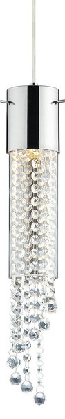 GOCCE SP1 závěsné svítidlo 1x GU10 LED 5W 480lm 3000K IP20, chromové