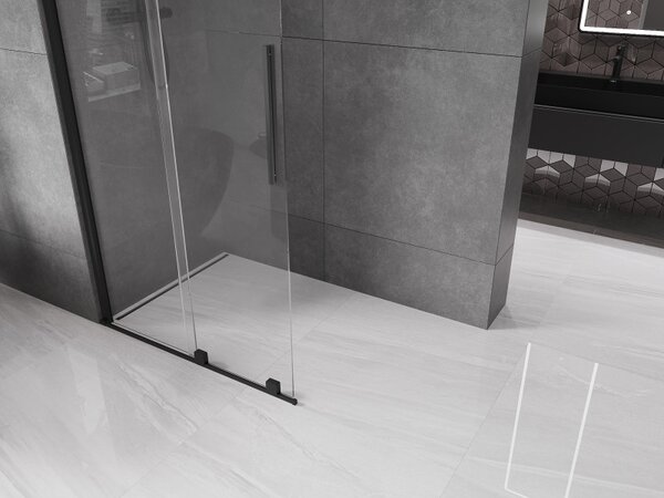 Mexen Velar, posuvné dveře typu Walk-in 70x200 cm, 8mm čiré sklo, černá matná, 871-070-000-03-70