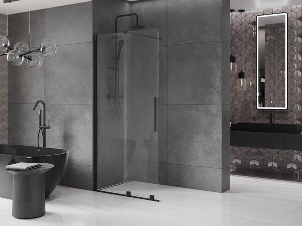 Mexen Velar, posuvné dveře typu Walk-in 70x200 cm, 8mm čiré sklo, černá matná, 871-070-000-03-70