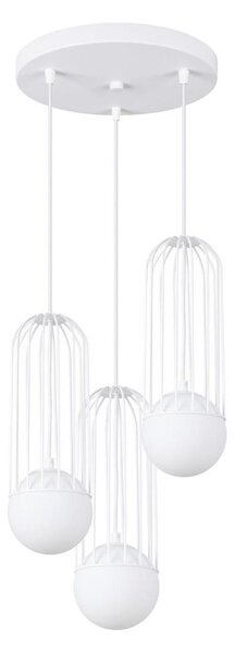 Sollux SL.1335 - Lustr na lanku BRINA 3xG9/8W/230V bílá