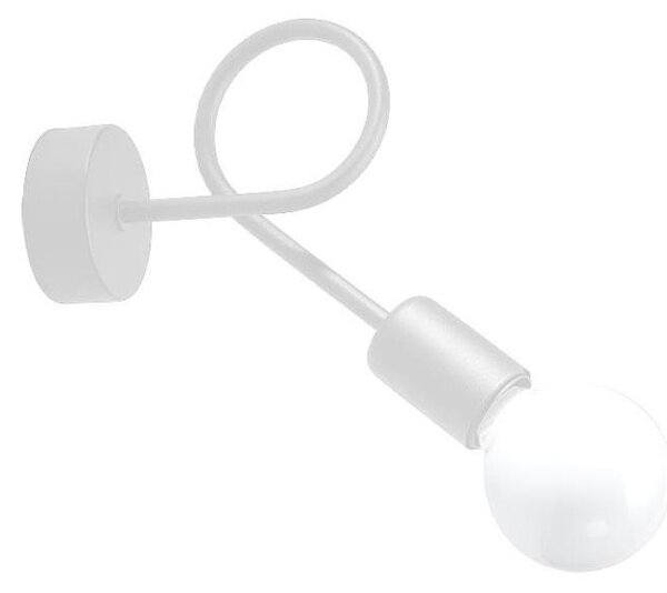 Sollux SL.1430 - Nástěnná lampa LOOP 1xE27/15W/230V bílá