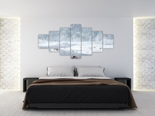 Obraz labutí (210x100 cm)