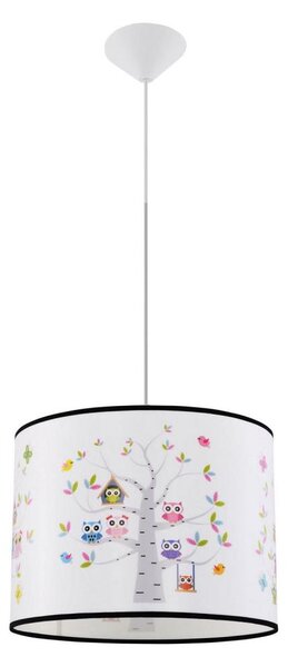 Sollux SL.1423 - Dětský lustr na lanku OWLS 1xE27/15W/230V pr. 40 cm