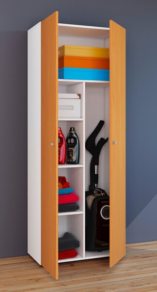 VÍCEÚČELOVÁ SKŘÍŇ, bílá, barvy buku, 70/178/39 cm MID.YOU - Online Only komody, Online Only