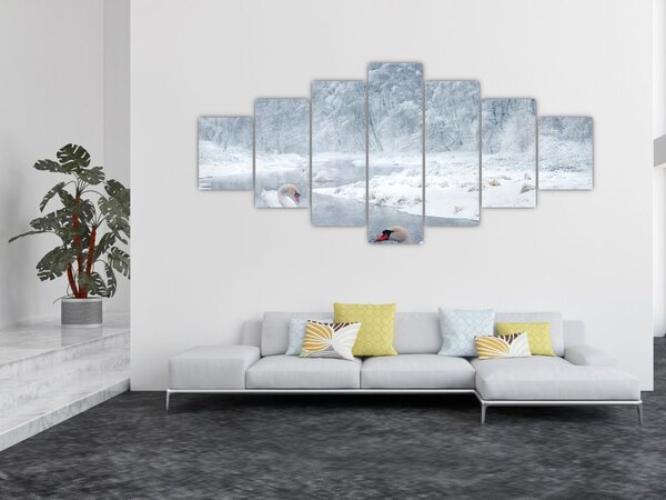 Obraz labutí (210x100 cm)