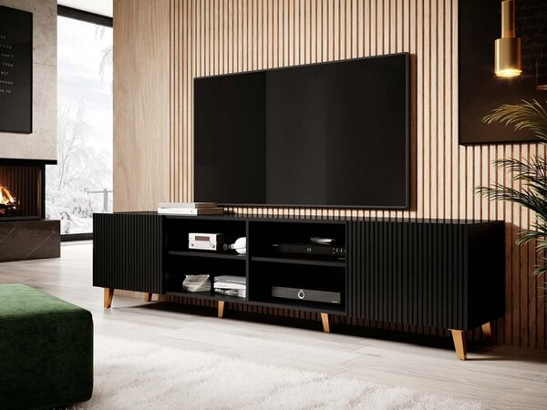 TV skříňka 200 Sinenko, Barva: černá 5903211096723
