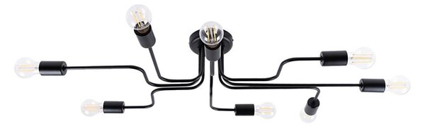 Sollux SL.1448 - Přisazený lustr VECTOR 8xE27/15W/230V černá