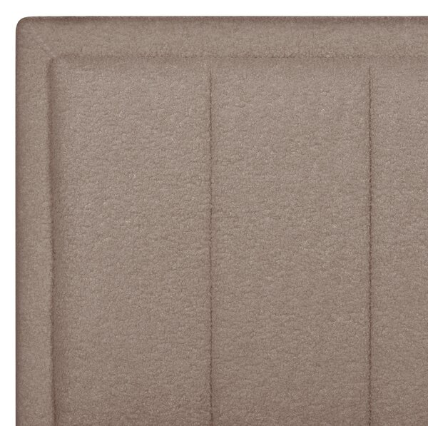 Postel s úložným prostorem MONTLAUR Buklé Taupe 140 x 200 cm