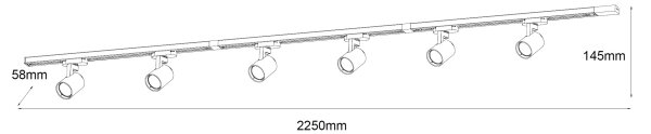 Brilagi - Bodové svítidlo v lištovém systému HUSKY 6xGU10/10W/230V bílá
