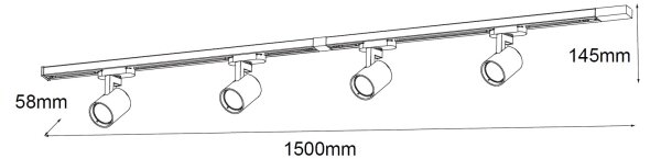 Brilagi - Bodové svítidlo v lištovém systému HUSKY 4xGU10/10W/230V černá/zlatá