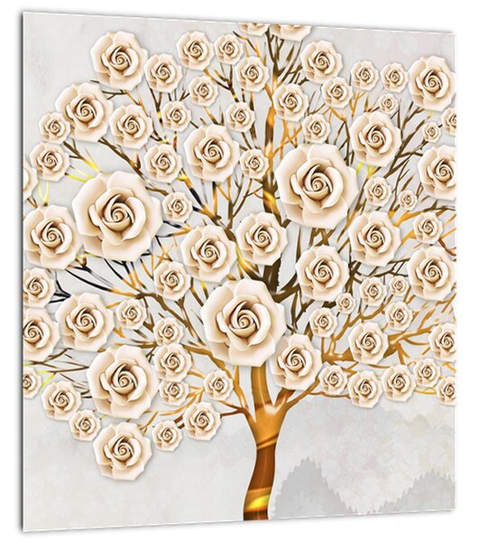 Obraz květinového stromu (30x30 cm)