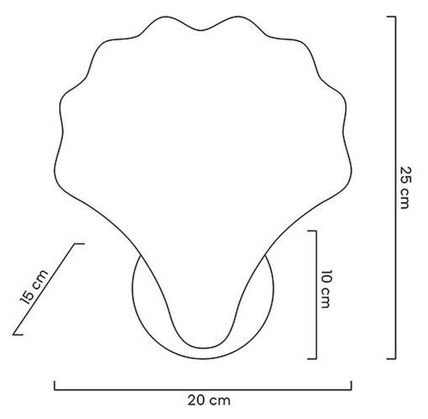 Moosee Concha nástěnné svítidlo 1x40 W zlatá MSE1501100201