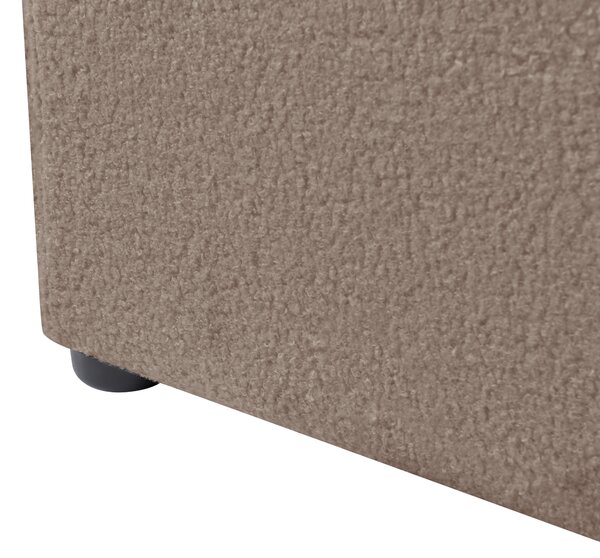 Postel s úložným prostorem MONTLAUR Buklé Taupe 160 x 200 cm