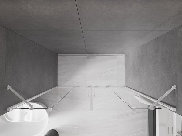 Mexen Velar Duo, posuvné dveře do otvoru 170x200 cm, 8mm čiré sklo, chromový profil, 871-170-000-02-01