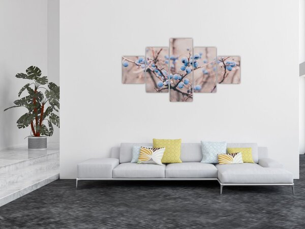 Obraz bobulí na keři (125x70 cm)