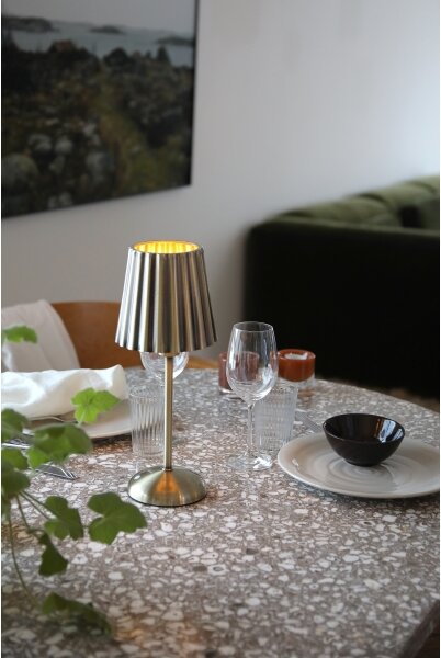 Markslöjd 109127 - LED Stm. nabíjecí stolní lampa CELIA 1xE14/2W/2000 mAh mosaz