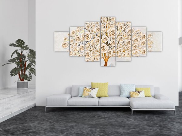 Obraz květinového stromu (210x100 cm)