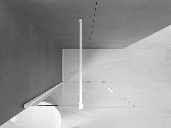 Mexen Velar, posuvné dveře typu Walk-in 70x200 cm, 8mm čiré sklo, bílá, 871-070-000-03-20