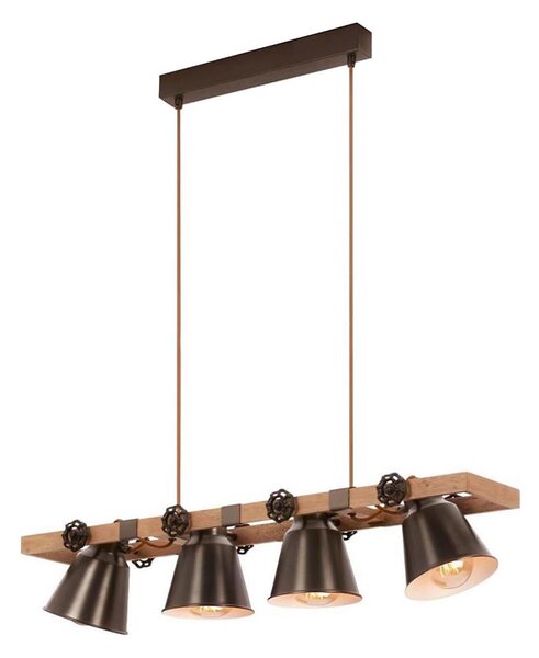 Briloner 4406-044 - Lustr na lanku TALE 4xE27/40W/230V hnědá