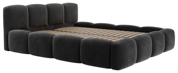 ČALOUNĚNÁ POSTEL, 160/200 cm, černá Carryhome - Postele s úložným prostorem, Online Only