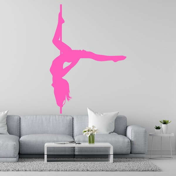 Živá Zeď Samolepka Pole dance Barva: černá