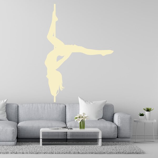 Živá Zeď Samolepka Pole dance Barva: černá