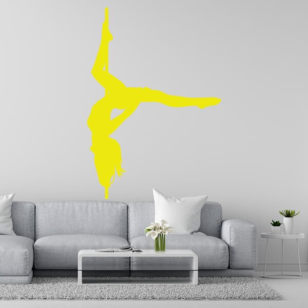 Živá Zeď Samolepka Pole dance Barva: černá