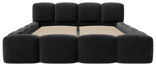 ČALOUNĚNÁ POSTEL, 160/200 cm, černá Carryhome - Postele s úložným prostorem, Online Only
