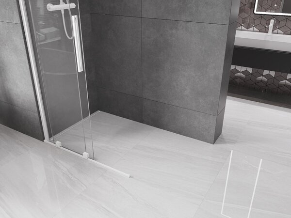 Mexen Velar, posuvné dveře typu Walk-in 70x200 cm, 8mm čiré sklo, bílá, 871-070-000-03-20